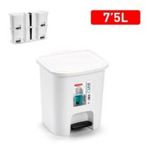 PLASTICFORTE cubo pedal cube 7,5 l blanco , Cubo pedal cube 7,5 litros blancoFabricado en plástico de alta calidadIncluye sistema pedalMedidas: 24 x