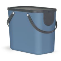 Rotho Albula Sistema De Separación De Residuos 25l Para La Cocina, Plástico (pp) Sin Bpa, Azul/antracita, 25l (40.0 X 23.5 X 34.0 Cm)