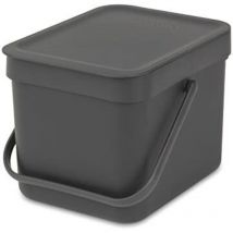 Brabantia - cubo reciclaje sort & go' gris 6 l - 10 97 20