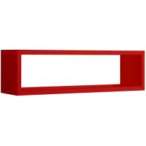 Sanitec - Mensola parete rettangolare rosso scaffale salotto soggiorno camera Regolo