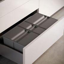 Gollinucci - Cubos (9XL) M60 26L+11L Antracita - 9XL - Cubos de basura de 2, 3 o 4 cubos