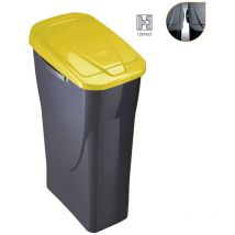 Mondex - Cubo ecobin con tapa color amarillo 21,5 x 36 x 51 cm 25 l