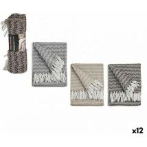 Gift Decor - Cubre sofá giftdecor item no.25 plaids marrón gris natural 160 x 130 cm espiga (12 unidades)