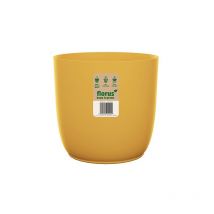 Cubremaceta int. flow flowerpot mostaza - 18 cm
