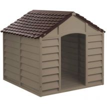 Cuccia per Cani in Resina Taglia Grande Giardino con Pavimento Interno Plastica