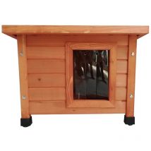 PET Casetta per Gatti da Esterno xl 68,5x54x51,5 cm Legno Marrone