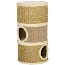 Cuccia per Gatti Tiragraffi a Torre Ø37,5x70 cm con Corda in Sisal Marrone