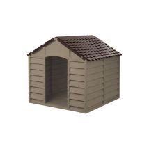 Cuccia Per Cane In Resina Pvc 71x71x68h Marrone Per Cani Media E Piccola Taglia