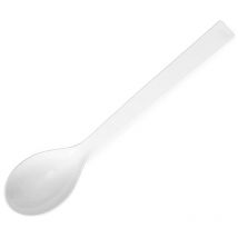 Cuchara para ensalada de plástico san resistente a 80 °c, color blanco, longitud 335 mm Hendi 564400