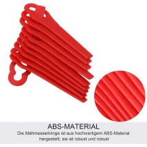 Linghhang - Cuchillas de repuesto de plástico de 12 x 7 mm, 20 unidades, cuchillas de plástico para cortacésped, para jardín y bordeadoras de césped.