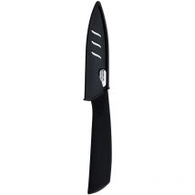 Cuchillo mondador de 12 cm en color negro Bergner colección Cera bio - Negro y blanco