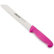 Cuchillo Panero Arcos Colour - Prof 291431 De Acero Inoxidable Nitrum Y Mango Ergonómico De Polipropileno De Color Fuscia Y Hoja De 20 Cm, Funda 