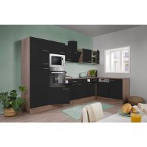 Cucina angolare cucina angolare York rovere nero Oliver 340 x 172 cm Respekta