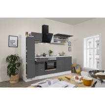 Cucina Blocco cucina Blocco cucina Bianco Grigio Amanda 240 cm Respekta Premium
