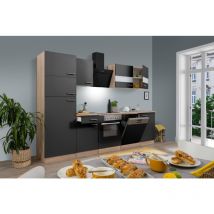 Cucina blocco cucina blocco cucina componibile rovere grigio merle 280 cm Respecta
