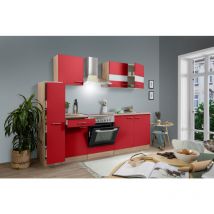Cucina blocco cucina blocco cucina componibile rovere rosso merle 240 cm Respekta