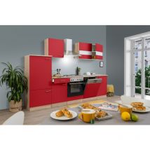 Cucina blocco cucina blocco cucina componibile rovere rosso merle 280 cm Respekta