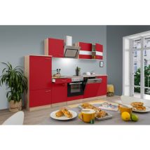 Cucina blocco cucina blocco cucina componibile rovere rosso merle 280 cm Respekta