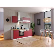 Cucina Blocco Cucina Blocco Cucina Cucina componibile Bianco Rosso Malia 220 cm Respecta
