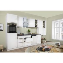 Cucina blocco cucina blocco cucina senza maniglie bianco Lorena 380 cm Respekta