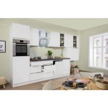 Cucina blocco cucina blocco cucina senza maniglie bianco Lorena 380 cm Respekta