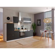 Cucina Cucinino Blocco Vuoto Cucina componibile Bianco Nero Malia 280 cm Respekta
