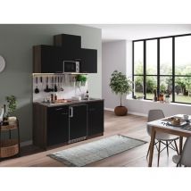 Cucina Cucinino Cucina Singola Rovere York Nero Oliver 150 cm Respecta