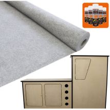 Monster-shop - Cucina da Camper in mdf Mobili Credenze Armadio e Cantina & 11mq Moquette Tappeto Fodera Furgoni 5x Bombolette Colla Spray Adesiva