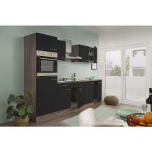 Cucina Mobile Cucina Blocco Vuoto Rovere York Nero Oliver 270 cm Respecta