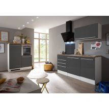 Cucina Modulo Cucina Blocco Vuoto Cucina componibile Grigio Gabriel 290 cm Respecta Premium