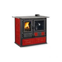 Leda - cucina legna 8.8 kw rosa 5.0 vst bordeaux