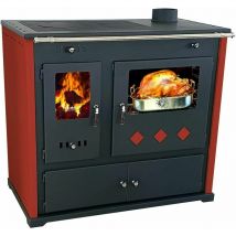 Prometey - Cucina Stufa a Legna con Forno Ghisa Top - Praktic Lux Eco - 9.5 kw