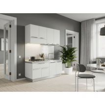 Eurobrico Cucina Woody Bianca con Elettrodomestici Inclusi 160x60x211 cm – MDF – 148 kg