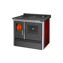 Salone Srl - Stufa Cucina Riscaldamento A Legna Piano Cottura In Ghisa Con Forno Struttura In Acciaio Exclusive Inox