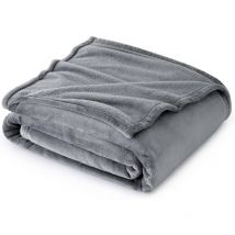 Cuddly Fluffy Fleece Blanket, Warm Winter Soft Sofa Blanket, XL Blanket, Couch Blanket, Living Blankets, 150 x 200 cm, Sofa Throw Blanket, Grey