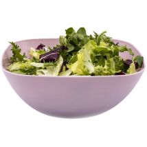 Cablepelado - Cuenco de plastico cuadrado para comida Bol 1.8 Litros Rosa claro