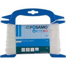 Posamo - Cuerda tranzado de poliamida PA-6mm a 20m blanco auf Haspel (por 5)