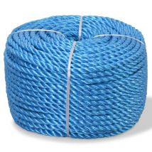 Cuerda trenzada de polipropileno 6 mm 500 m azul