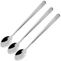 EHL - Set 3 Longues Cuillères à Boisson En Acier Inoxydable. 19cm Fm