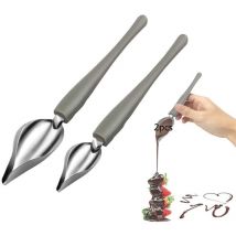 Yzmrbdqc - Cuillères décoratives 2/set cuillères décoratives, ensemble de cuillères de décoration, cuillère à filtre en acier inoxydable en forme de