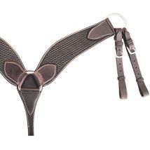 Taglia unica cob/full, Cognac Marron clair Naturel: Cuirasse Western Wade en cuir avec finition basket-ball