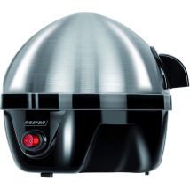 MPM - MGJ-01M Cuiseur électrique pour 7 oeufs en acier inoxydable, réglage de la cuisson 350W Argent
