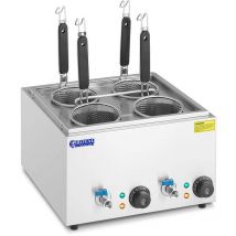 Cuiseur à pâtes cuiseur de pâtes cuiseur 4 paniers puissance 3 000 watts plage de température 30 - 110 °c acier inoxydable