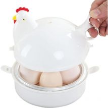 Aougo - Cuiseurs à Œufs - Cuiseur Oeuf Micro Ondes, Cuiseur à Œufs Rapide en Forme De Poule, Cuiseur à Œufs pour Micro-Ondes, Coquetiers De Oeufs en