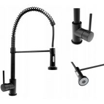 Granitan - cuisine batterie évier en granit noir extractible