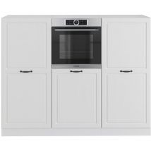 Bloc cuisine R-Line, Blanc campagne/blanc, 180 cm sans plan de travail Vicco