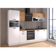 Cuisine complète PIETRA 263 cm – Longueur 263 cm – Finition métal – Largeur 60 cm – Hauteur 200 cm