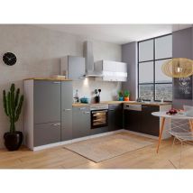 Cuisine Cuisine d'angle Blanc Gris Malia 310x172 cm Respekta