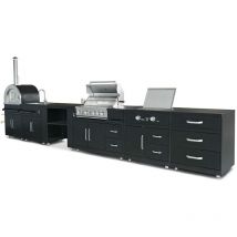 Cuisine d'extérieur 6 meubles avec module cuisson