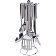Aiperq - Cuisine Ensemble d'Ustensiles, 7 Pièces Ustensiles de Cuisine, Set d'Ustensiles Cuisine Acier Inoxydable, Lavable au Lave-Vaisselle, Facile